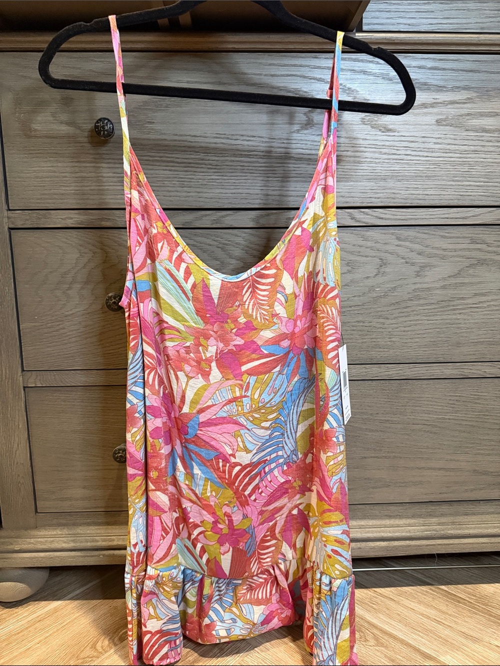 Hurley Pink Multi Tropical Floral One-Piece Tank